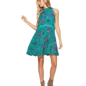 Intimately Free by Free People She Moves Chemise in Teal Sz Medium